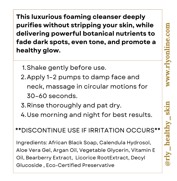 Liquid African Black Soap Cleanser